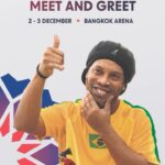 Ronaldinho Instagram – @ronaldinho is in town for the World Teqball Championships 2023 🇹🇭🏆 Let’s meet the legend and witness the magic unfold on the Teqball court! 🤩🇧🇷
•
⭐️ Meet and greet with Ronaldinho
🏟️ Bangkok Arena, Thailand 
🗓️ 2-3 December
🎟️ Free Entry 
•
#Teqball #Ronaldinho #WorldIsCurved #Teq #Thailand #Thai #Bangkok #TeqballWCH #SeeYouInBangkok Bangkok, Thailand