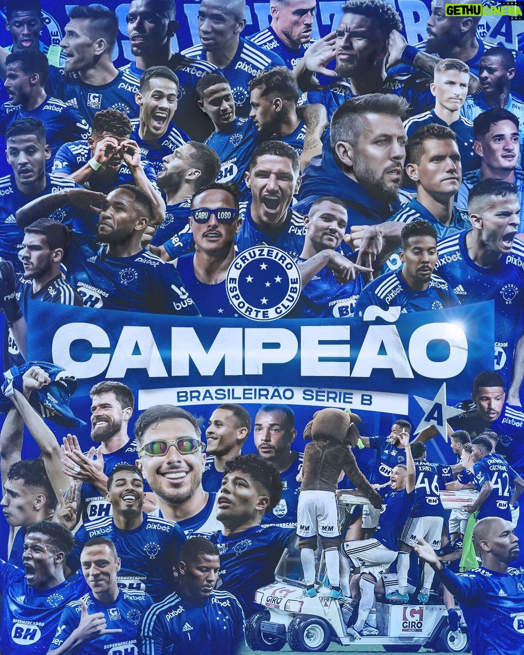 Ronaldo Instagram - Ainda sem palavras, tentando assimilar tudo o que vivemos nos últimos meses. Nós. Nação Azul. SAF @cruzeiro. Da diretoria aos sócios-torcedores. Da comissão técnica à arquibancada. Dos bastidores ao campo. O acesso mais rápido da história da série B já era uma conquista nossa - com nove meses do projeto de reconstrução do clube, o melhor resultado possível. Aí vem o título que, claro, como vocês, eu já estava na expectativa. Mas do sofá? Com seis rodadas de antecedência? Outro recorde? Pra minha vida, mais um capítulo de superação com o futebol. Pra nossa Raposa 🦊, o seu devido lugar: a elite do esporte. É Série A! É Campeão! Como disse dias atrás, vamos por mais! Muito mais! Vamos juntos! 💙