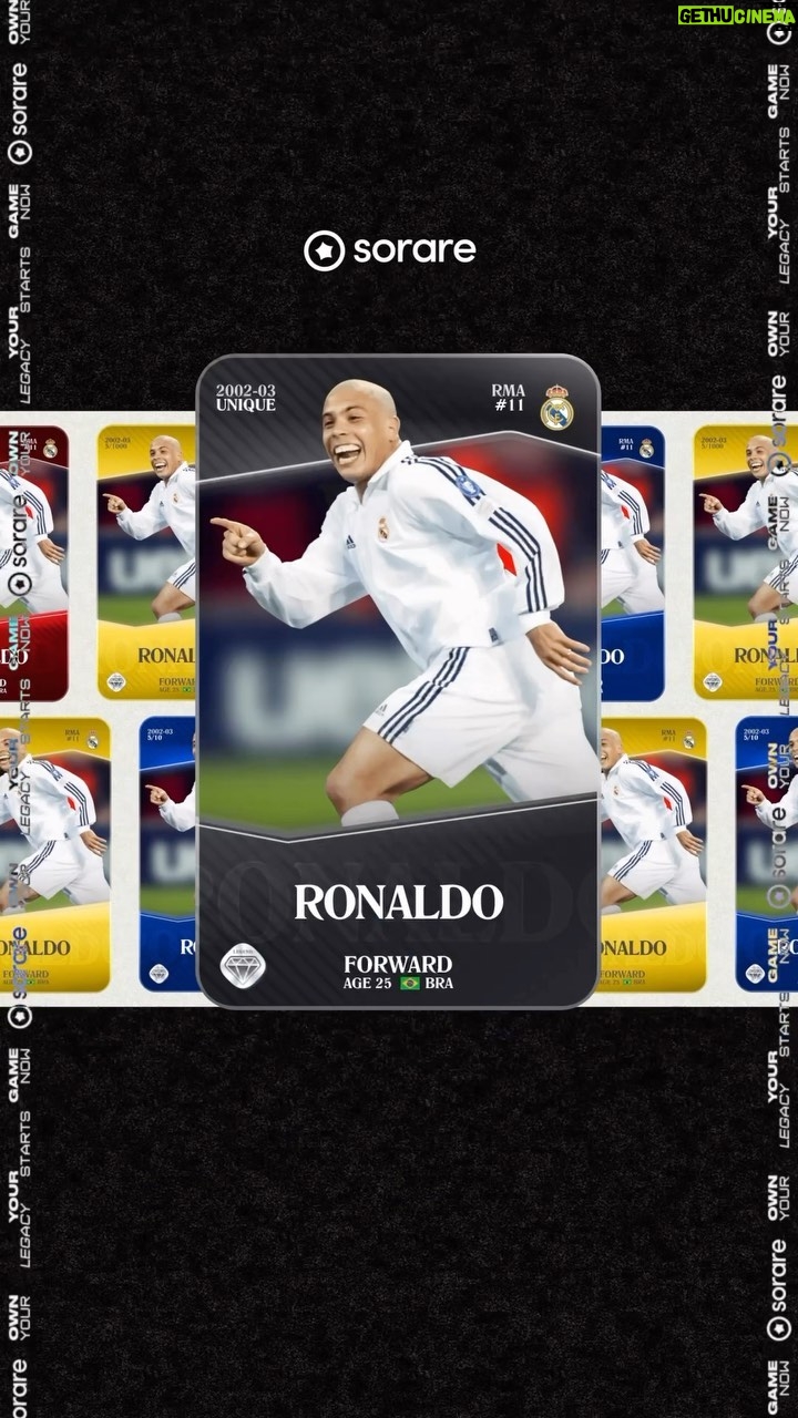 Ronaldo Instagram - The first ever @Sorare 𝐋𝐞𝐠𝐞𝐧𝐝 𝐔𝐧𝐢𝐪𝐮𝐞 card is HERE! And what better way to kick it off than with one of the best strikers of all time: @ronaldo! 🇧🇷 Discover it on the global fantasy football game, Sorare. Link in story. #Sorare #OwnYourGame #SorareLegends