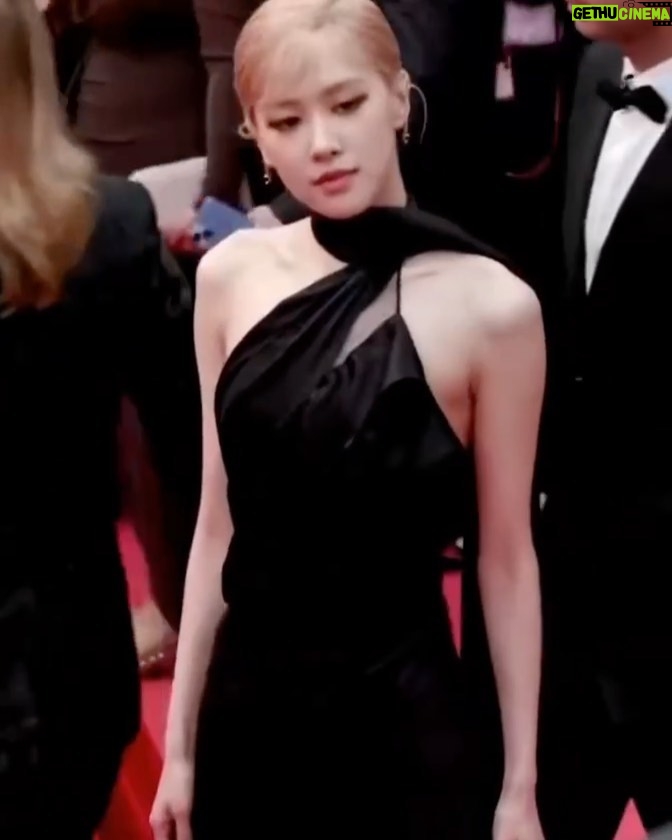 Rosé Instagram - CANNES dressed in @ysl @anthonyvaccarello. Extremely honored and excited to support your beautiful film Strange Way of Life here at the Cannes Film Festival, Anthony ❤️ thank you so much for inviting me.