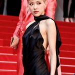Rosé Instagram - CANNES dressed in @ysl @anthonyvaccarello. Extremely honored and excited to support your beautiful film Strange Way of Life here at the Cannes Film Festival, Anthony ❤️ thank you so much for inviting me.