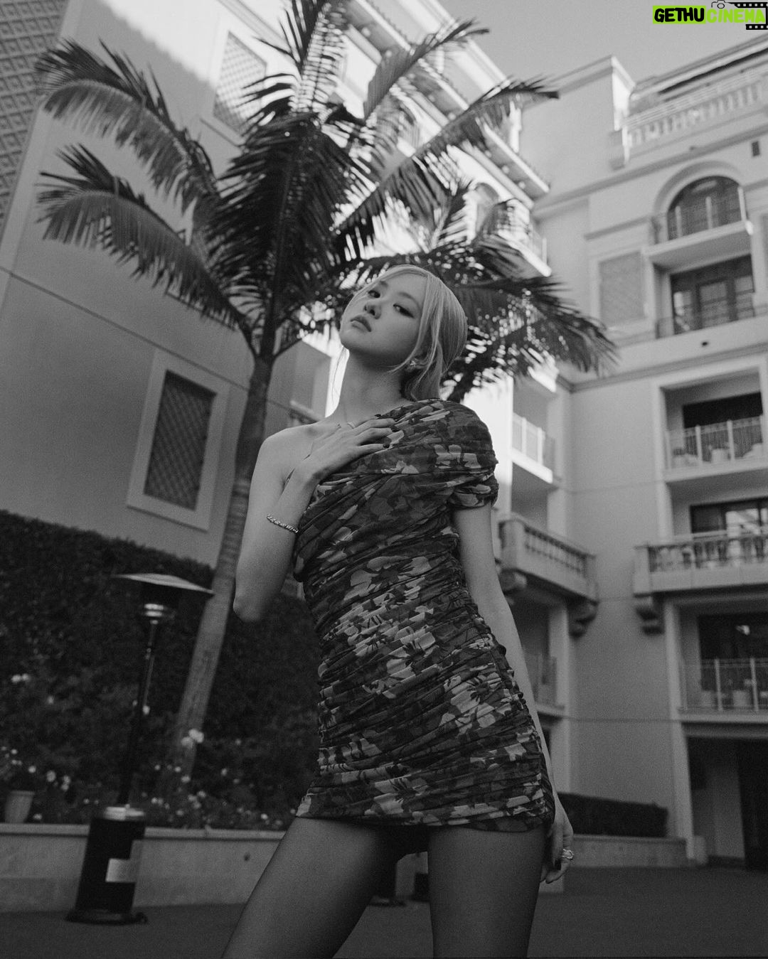 Rosé Instagram - @lacma wearing @ysl @anthonyvaccarello 💛