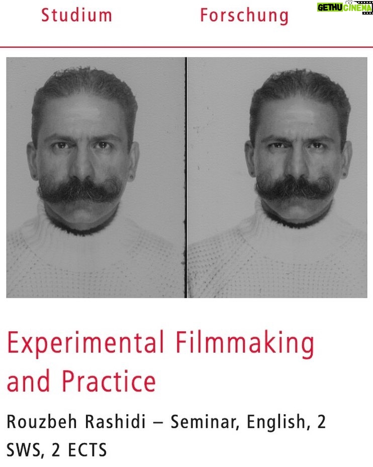 Rouzbeh Rashidi Instagram - I am very happy to announce that I will be teaching a seminar on Experimental Filmmaking in the next academic semester at Universität der Künste #Berlin (@udkberlin). Berlin University of the Arts is one of the world's largest and most diversified arts universities, and it's an honour for me to work with their excellent students and staff. Suppose you are currently studying at UDK and want to learn further or expand your experimental and personal filmmaking knowledge. In that case, you have an opportunity to join my course as part of the "Studium Generale" programmes. More info: https://bit.ly/3J8DA9u #udkberlin #universitätderkünsteberlin