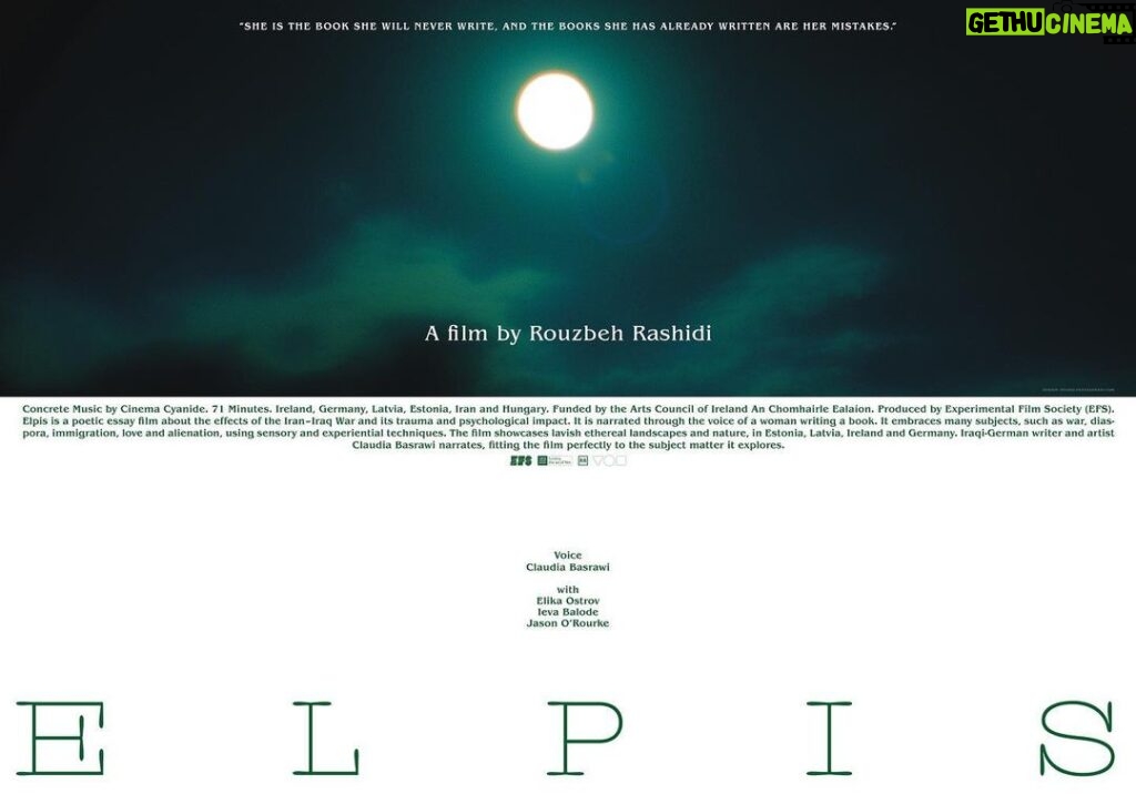 Rouzbeh Rashidi Instagram - Exciting news! I am thrilled to share the official poster for my upcoming feature film, Elpis (2023). This captivating design was created by my talented colleague, Pouya Ahmadi, who has been my trusted collaborator for years. Pouya is the artistic force behind all of my film posters and the graphics for the Experimental Film Society. Thank you, Pouya! Stay tuned for updates on the film's premiere and European screenings. Be sure to bookmark this page to stay informed. In the meantime, explore articles, reviews, and my statement about the film using the link provided. Don't miss out - click the link in my bio for more! https://linktr.ee/rouzbehrashidi @artscouncilireland @experimentalfilmsociety #rouzbehrashidi #elpisthefilm #experimentalfilm #filmessay #experimentalfilmsociety