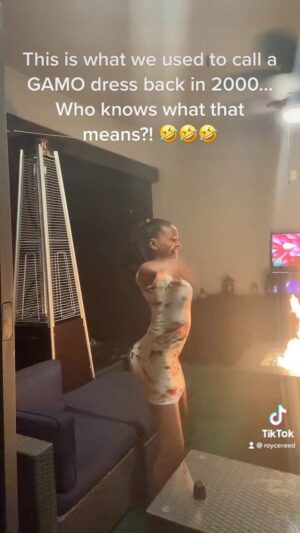 Royce Reed Instagram - Happy Thanksgiving! This is what we used to call a GAMO Dress back in the day LOL. Who knows what that means? 👀👀👀 #Trampolinebooty #Thanksgivingdance #Imfull #naptime #itis #roycereed #happythanksgiving #bloated