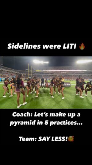 Royce Reed Instagram - Don’t be a CopyCAT! 💅🏽Sidelines were LIT! 🔥 #bcubadcats #bethunecookman #FloridaClassic #hbcucheer #Swaccheer #Cheerleaders #hbcupride #hbculove #roycereed #bethunecookman