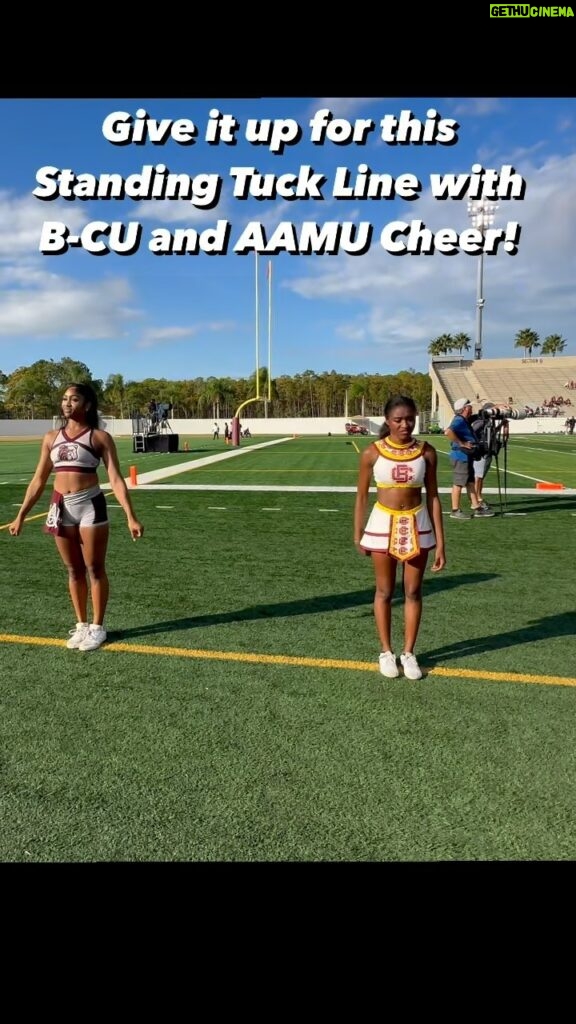 Royce Reed Instagram - Give it up for this Standing Tuck Line with B-CU and AAMU Cheer! @aamucheer WE DID THAT!!! #tuckline #tuckcheck #hbcucheer #swaccheer #hbcupride #hbculove