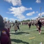 Royce Reed Instagram - Me: Tumble PAST the band or turn at the 50… @bcubadcats_nicara 💛 : YOLOOOOO! Best “If _ was a person” comment wins!!! 🤦🏽‍♀️🤣❤️😬 #Yikes #cheerfails #hbcucheer #hbcuband #bethunecookman #bcubadcats Bethune-Cookman University