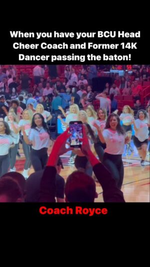Royce Reed Instagram - When you have your BCU Head Cheer Coach/FAMU Grad and Former BCU 14K Dancer/Fantashique Instructor @kameo.d passing the baton! #HBCUPride #hbcualumni #famualumni #bcualumni @bcubadcats @14karatgold_dancers #MiamiheatDancers #reunion