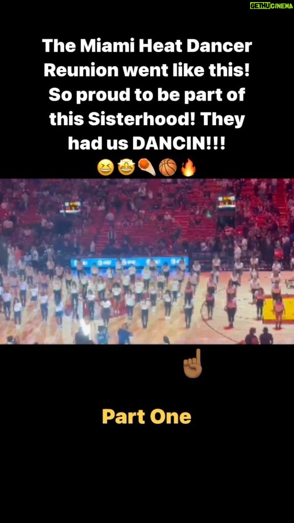 Royce Reed Instagram - To be the @bcubadcats Head Coach is one side of me that I absolutely love 99% of the time 😉 but being back on this floor gave me so many emotions and positive energy. The Miami Heat Dancer Reunion went like this! So proud to be part of this Sisterhood! They had us DANCIN!!! PART ONE! #NBADancers #miamiheatdancers #miamiheat #reunion #anniversary 😆🤩☄️🏀🔥 Full circle being able to dance with @kameo.d again! Former @14karatgold_dancers and @fantashique instructor. You see that high 5 when we cross! 🥰😍☄️🔥🏀🥰🙏🏾