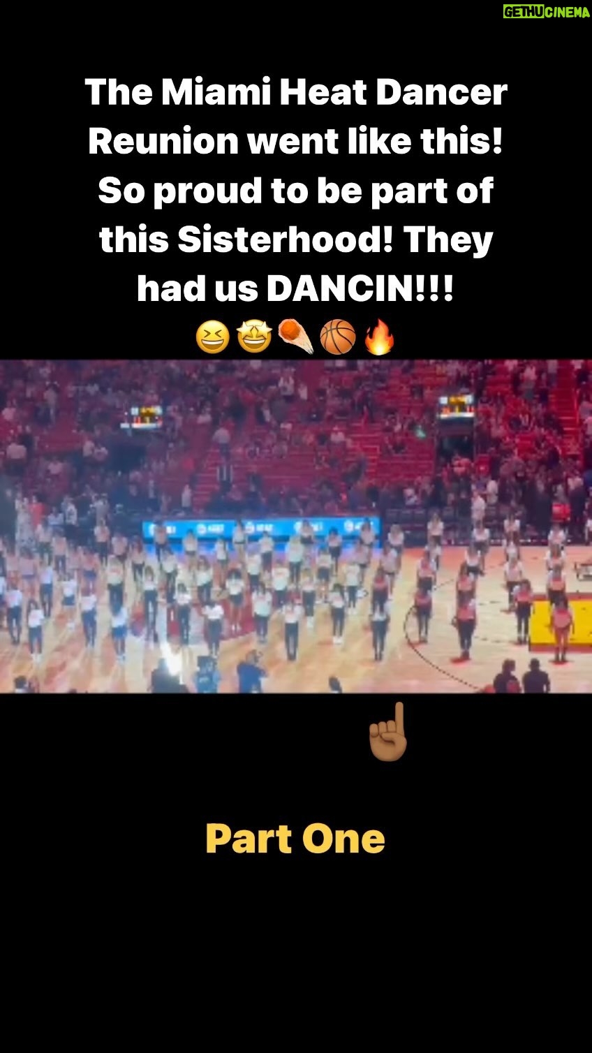 Royce Reed Instagram - To be the @bcubadcats Head Coach is one side of me that I absolutely love 99% of the time π but being back on this floor gave me so many emotions and positive energy. The Miami Heat Dancer Reunion went like this! So proud to be part of this Sisterhood! They had us DANCIN!!! PART ONE! #NBADancers #miamiheatdancers #miamiheat #reunion #anniversary ππ€©βοΈππ₯ Full circle being able to dance with @kameo.d again! Former @14karatgold_dancers and @fantashique instructor. You see that high 5 when we cross! π₯°πβοΈπ₯ππ₯°ππΎ
