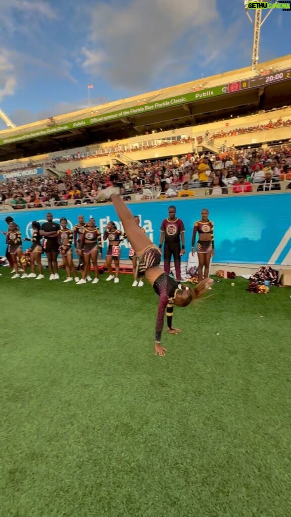 Royce Reed Instagram - Just some tumbling for your TimeLine since we missed the ComBine! Excuse the flying towels! 🤦🏽‍♀️ #hbcu #swac #bcubadcats #cheer Bethune-Cookman University