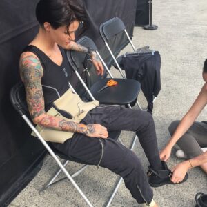 Ruby Rose Instagram - Here are some of my @megmovie memories.. awww ❤️🦈