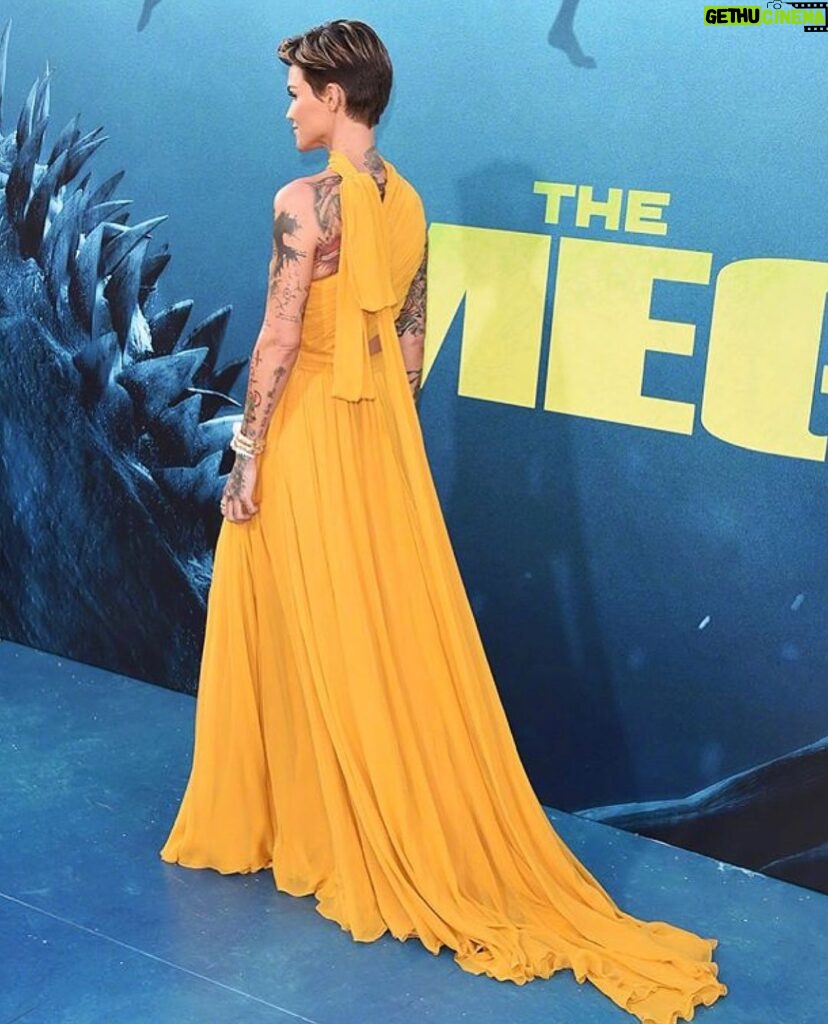 Ruby Rose Instagram - What an amazing night. Can’t wait for you to see @megmovie I was so blessed to work with such amazing people on this film. Hair: @riawna Styling: @bradgoreski Make up: @missjobaker
