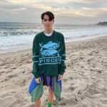 Ruby Rose Instagram - Took Ru to run on the beach. As she gets older ( 13 now ) she can’t run so well on hard surfaces, but she sure zooms on that sand. Dog dates are soul filling.