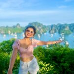 Ruchira Jadhav Instagram - Travel shoots are very challenging. While it might seem like fun, the reality involves being on our toes around the clock, working tirelessly in rain or scorching heat to capture the best shots within tight schedules. There was this incident I remember, Before reaching this destination, Ti Top island.. When we went to the dome of islets. Since we had time restrictions, I memorised my script hurriedly, rolled the camera & started narrating the story & by the time I finished the shot, we had already come out of the dome. I realised that, I couldn’t even take a glance at location as I was looking into the camera & was intrigued in the shot. Yes.. it happens sometimes. But whenever possible, I make sure that I balance the ARTIST & SEEKER within me !😇 Well, This was Ti top Island at HALONG bay. We’ve climbed 450 steps to reach at the top. #ruchirasays While we were bit sceptical about this hike, I said I’m on ! & with the limited crew, we made it. Yes yes.. I’d climb any miles to witness the SUN. Sweat & Smiles are the witnesses ☺️🌅🇻🇳 #RuchiraJadhav #Vietnam #Travelshow #Bollylands @bollylandsofficial #episodesoutnow Ti Top Island Ha Long Bay