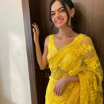 Ruhanika Dhawan Instagram - First time in a Saree❤️ Sarees are 6 yards of beauty and grace. Also, this saree is designed and styled by my mommy. #saree #ruhaanikadhawan #fyp #chotidiwali
