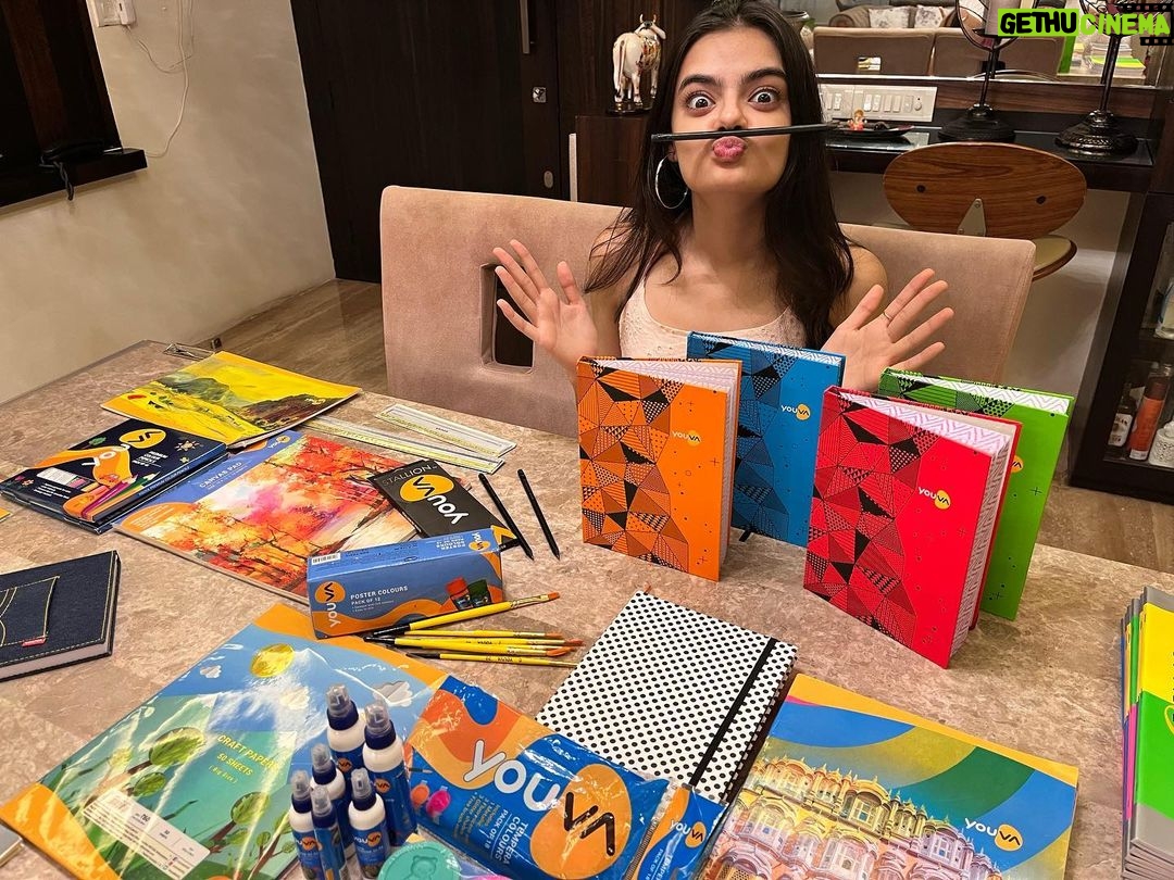 Ruhanika Dhawan Instagram - As an artist, journaling my thoughts has always helped me refine my creativity and this wouldn't have been possible without my best friend, my stationery! This is how I celebrated this year's stationery week with my Youva Stationery, which has always encouraged the artist in me to Think and Create. Participate in the @youvaworld_ Stationery Week contest, and a lucky winner will get a chance to win an exciting Youva hamper and a surprise gift. π #youvaworld #youvastationery #stationeryweek #stationery #creator #think #create