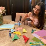 Ruhanika Dhawan Instagram - As you all know, I am quite creatively inclined, whether it be acting, sketching, or painting. However, I have never tried origami before. On the occasion of National Creativity Day, I decided to try my hand at origami. @youvaworld_'s colourful craft papers inspired me to create my very own origami collection. I know I got a bit carried away, but this is what happens with good-quality products. Click on the link in my bio to get your hands on these amazing products now. Just FYI, their white adhesive is so good. #NationalCreativityDay #creativity #creator #origami #craft #craftpapers #handmade #whiteadhesive #goodquality #youvaworld #think #create #adcollab #ruhaanikaforyouva #ruhaanikadhawan