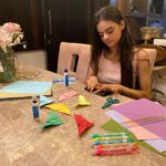 Ruhanika Dhawan Instagram - As you all know, I am quite creatively inclined, whether it be acting, sketching, or painting. However, I have never tried origami before. On the occasion of National Creativity Day, I decided to try my hand at origami. @youvaworld_'s colourful craft papers inspired me to create my very own origami collection. I know I got a bit carried away, but this is what happens with good-quality products. Click on the link in my bio to get your hands on these amazing products now. Just FYI, their white adhesive is so good. #NationalCreativityDay #creativity #creator #origami #craft #craftpapers #handmade #whiteadhesive #goodquality #youvaworld #think #create #adcollab #ruhaanikaforyouva #ruhaanikadhawan