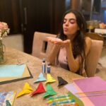 Ruhanika Dhawan Instagram - As you all know, I am quite creatively inclined, whether it be acting, sketching, or painting. However, I have never tried origami before. On the occasion of National Creativity Day, I decided to try my hand at origami. @youvaworld_'s colourful craft papers inspired me to create my very own origami collection. I know I got a bit carried away, but this is what happens with good-quality products. Click on the link in my bio to get your hands on these amazing products now. Just FYI, their white adhesive is so good. #NationalCreativityDay #creativity #creator #origami #craft #craftpapers #handmade #whiteadhesive #goodquality #youvaworld #think #create #adcollab #ruhaanikaforyouva #ruhaanikadhawan