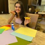 Ruhanika Dhawan Instagram - As you all know, I am quite creatively inclined, whether it be acting, sketching, or painting. However, I have never tried origami before. On the occasion of National Creativity Day, I decided to try my hand at origami. @youvaworld_'s colourful craft papers inspired me to create my very own origami collection. I know I got a bit carried away, but this is what happens with good-quality products. Click on the link in my bio to get your hands on these amazing products now. Just FYI, their white adhesive is so good. #NationalCreativityDay #creativity #creator #origami #craft #craftpapers #handmade #whiteadhesive #goodquality #youvaworld #think #create #adcollab #ruhaanikaforyouva #ruhaanikadhawan