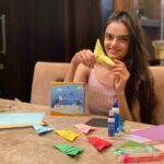 Ruhanika Dhawan Instagram - As you all know, I am quite creatively inclined, whether it be acting, sketching, or painting. However, I have never tried origami before. On the occasion of National Creativity Day, I decided to try my hand at origami. @youvaworld_'s colourful craft papers inspired me to create my very own origami collection. I know I got a bit carried away, but this is what happens with good-quality products. Click on the link in my bio to get your hands on these amazing products now. Just FYI, their white adhesive is so good. #NationalCreativityDay #creativity #creator #origami #craft #craftpapers #handmade #whiteadhesive #goodquality #youvaworld #think #create #adcollab #ruhaanikaforyouva #ruhaanikadhawan