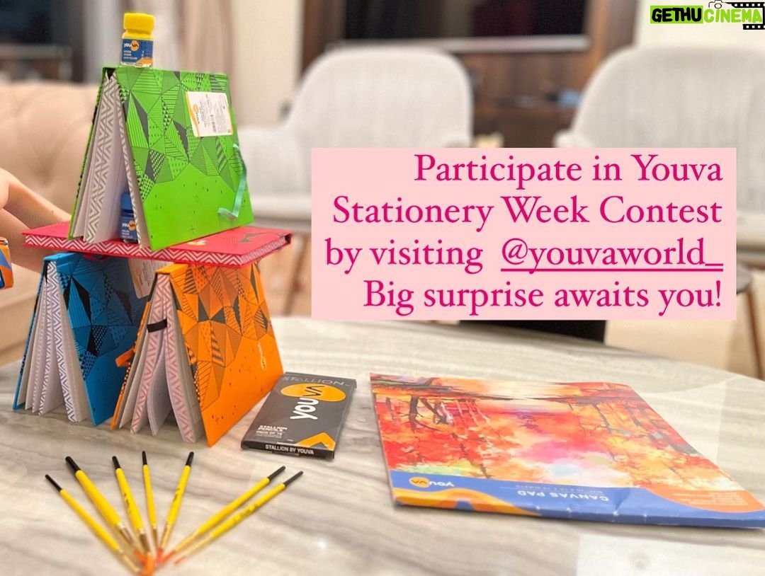 Ruhanika Dhawan Instagram - As an artist, journaling my thoughts has always helped me refine my creativity and this wouldn't have been possible without my best friend, my stationery! This is how I celebrated this year's stationery week with my Youva Stationery, which has always encouraged the artist in me to Think and Create. Participate in the @youvaworld_ Stationery Week contest, and a lucky winner will get a chance to win an exciting Youva hamper and a surprise gift. π #youvaworld #youvastationery #stationeryweek #stationery #creator #think #create