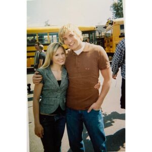 Ryan Hansen Instagram - I love @kristenanniebell so much. Like a brother. Like a baby brother. This lady just makes life so much better. Honored to do this crazy life with our families. I love everything about you. Happy to carry you on my shoulders anytime lil bud. 
Happy Birthday Brother!!!