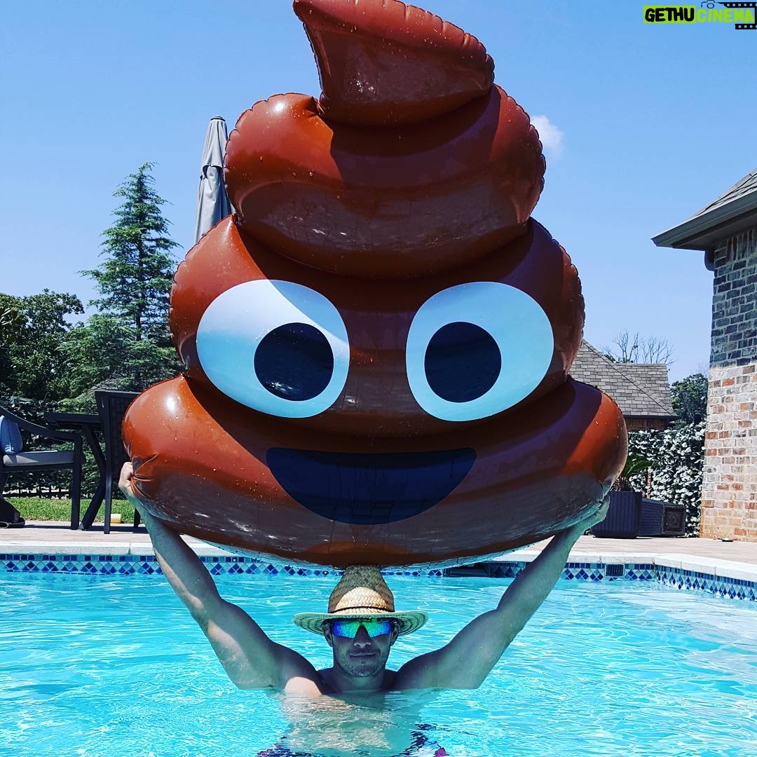 Ryan Merriman Instagram - This emoji represents the opposite of my day!!😆 #pool #sun #music #goodtimes #poopemoji #hakunamatata