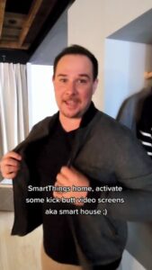 Ryan Merriman Instagram - Core memory unlocked 🏠 Finally back in a smart house after all these years! And officially on TikTok!! @samsungus #Samsung837 #SmartThingsHome #corememory Samsung 837