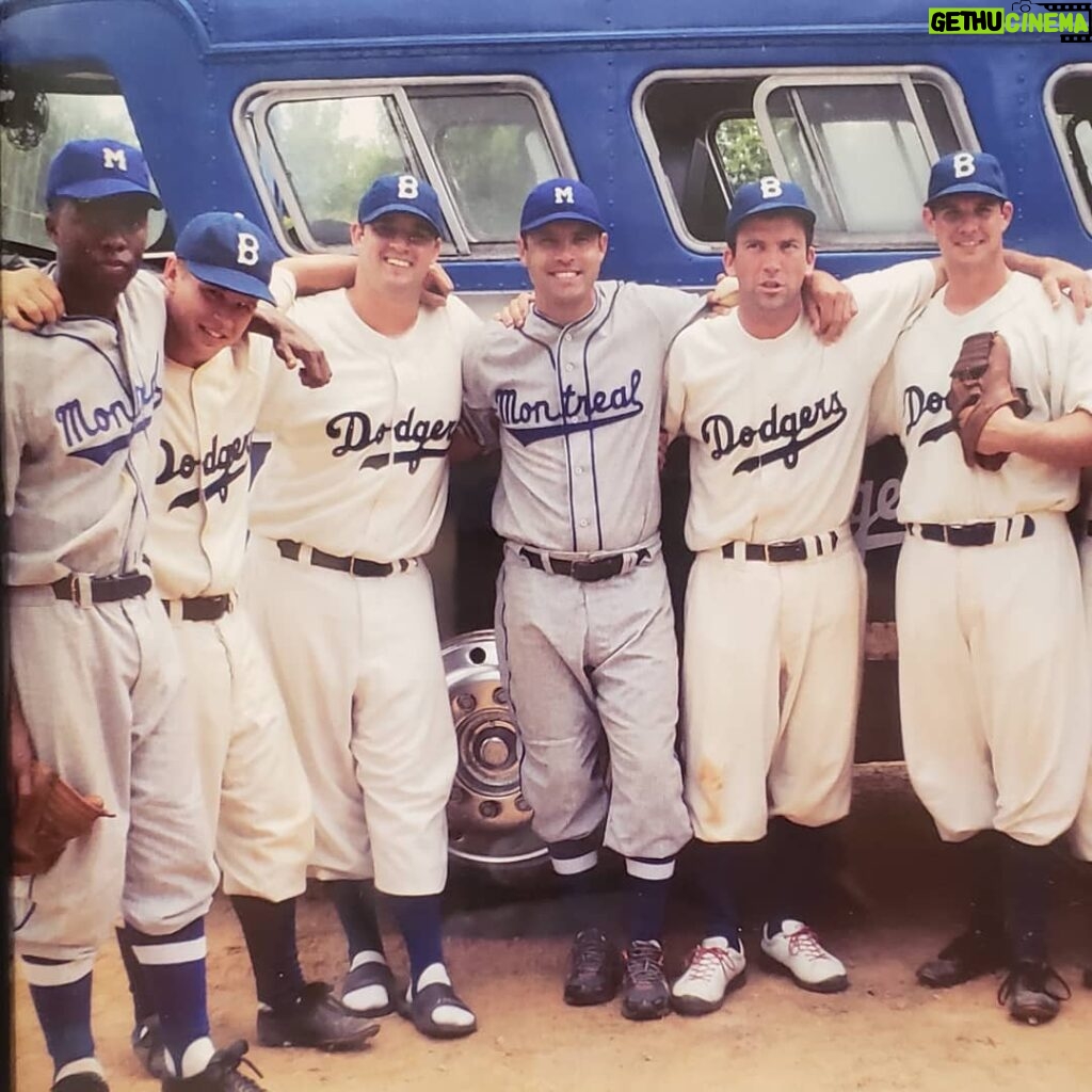 Ryan Merriman Instagram - Such an honor to be a part of this film. An amazing story about an amazing man. #jackierobinson #jackierobinsonday #42 missing my boys @thelucasblack @chadwickboseman