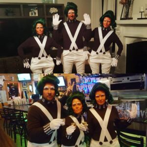Ryan Merriman Instagram - #aboutlastnight Oompa loompas were #lit
Needless to say the gloves aren't white anymore. 🤣🥂