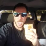 Ryan Merriman Instagram - When you make an awesome breakfast scramble but you're running late to set...boom!! Truck burrito #cantstopwontstop #breakfastburrito #hangry no moe.