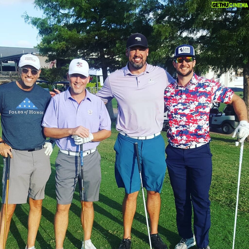 Ryan Merriman Instagram - #goodpeople #goodtimes and a great cause! #foldsofhonor Thanks again for an amazing day on the course. Freedom isn't free and thank you again to all the men and women that serve our country👍👍