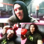 Ryan Merriman Instagram - The 3 stages of 10 rounds of boxing/burpees/jump rope. Btw heavy bags make great pillows👍😭 #boxing #burpees #jumprope #gymlife #sweat #workhardplayhard