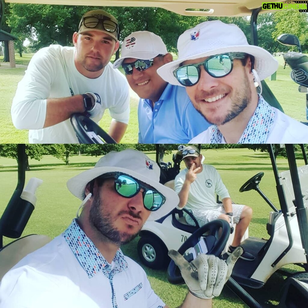 Ryan Merriman Instagram - Saturday's are for Da boyz!!! #golf #goodtimes #patriotcup bucket hat and the @chase54golf Merriman remix, coming soon! 👍🤘we out here birdie huntin y'all @fairwaythreads