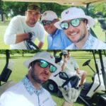 Ryan Merriman Instagram - Saturday's are for Da boyz!!! #golf #goodtimes #patriotcup bucket hat and the @chase54golf Merriman remix, coming soon! 👍🤘we out here birdie huntin y'all @fairwaythreads