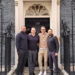 Ryan Reynolds Instagram - With Deadpool paused, we visited 10 Downing to discuss the excellence of UK film crews and @maximumeffort. Aside from shooting back home, the UK is my favourite place to make a movie. Hoping to see even more film work head to Wales. Rob would have joined but he’s currently having a word with Man Utd’s youth team goalie. 🏴󠁧󠁢󠁷󠁬󠁳󠁿 🇨🇦 🇬🇧 🇺🇸