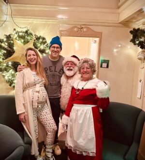 Ryan Reynolds Instagram - We met Jessica Claus and her husband on the Polar Express. She was everything I’d always dreamed since I was a kid. She smelled like cinnamon buns and sangria. 🎄