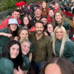 Ryan Reynolds Instagram - The first Tuesday in May. What an unforgettable evening in Wrexham celebrating both @wrexham_afc and @wrexhamafcwomen gaining promotion and winning their leagues. BONKERS ⚔️❤️⚔️
