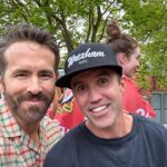 Ryan Reynolds Instagram - The first Tuesday in May. What an unforgettable evening in Wrexham celebrating both @wrexham_afc and @wrexhamafcwomen gaining promotion and winning their leagues. BONKERS ⚔️❤️⚔️