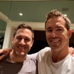 Ryan Reynolds Instagram - As I get ready to shove myself into Deadpool’s Big Red Body Condom™️ again, I have to aim the light at @donsaladino. My body’s been pretty fucked from years of stunts and being more competitive than my bones and ligaments had ambition for. I push things too far sometimes. I mean, I push things too far ALL the time. Moderation’s never really been my friend. But thankfully Don has! He’s always been there to help me get back to functionality. Mentally and physically. I realize how privileged I am to work with someone like him. I don’t do this stuff alone. I don’t take it for granted. I knew getting back to where I needed wasn’t gonna be easy. And adding three months of strike limbo in the middle certainly didn’t help. Anyway… Thanks Don. Here’s to the home stretch. #MaximumEffort ❤️⚔️ 📸: my instagram boyfriend, @blakelively