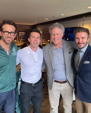 Ryan Reynolds Instagram - Wembley Stadium. Like nothing else… Once again @Wrexham_AFC supporters gave their last drop of blood to this club. Congrats @bromleyfc who played their damn hearts out.  Onto the the semi finals this Saturday. LFG #WxmAFC

P.S. Watching the match with @DavidBeckham was NEXT LEVEL. @robmcelhenney, #WillFerrell and I gave him fresh perspective on the sport, along with some simple, no fuss style tips.