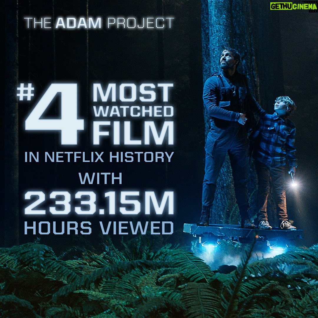 Ryan Reynolds Instagram - I love this film. Thank you for loving it back. #TheAdamProject
