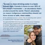 Ryan Reynolds Instagram - Canada’s home to 20% of the world’s freshwater. There’s absolutely no acceptable reason Indigenous communities don’t have access to clean, safe water. • Repost from @waterfirstngo • Today, we are thrilled to announce that Ryan (@VanCityReynolds) and Blake (@blakelively)⁠ have made an incredible $500,000 donation to Water First! 👏🏼 ⁠ ⁠ This significant donation will provide resources to support the next generation of #HeroesWithoutCapes: more young Indigenous adults to become water treatment plant operators and environmental water science technicians. ⁠ ⁠ Water First collaborates with Indigenous communities seeking ways to build technical capacity through locally-based skills training and education opportunities for young Indigenous adults. As well as providing hands-on, engaging, water science workshops with school-aged students. ⁠ ⁠ Thank you to the awesome couple Ryan Reynolds and Blake Lively for this really incredible contribution!⁠ Click the link in our bio to read the full announcement.