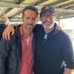 Ryan Reynolds Instagram - Epic opening day at @wrexham_afc. The @mkdonsfc played like heroes. Big thanks to @thehughjackman for his first and last day as “Admiral Vice Football Operations Ombudsman” because I just found out you made the fucking title up. ⚔️🏴󠁧󠁢󠁷󠁬󠁳󠁿⚔️ 📷: @steaddotphotos
