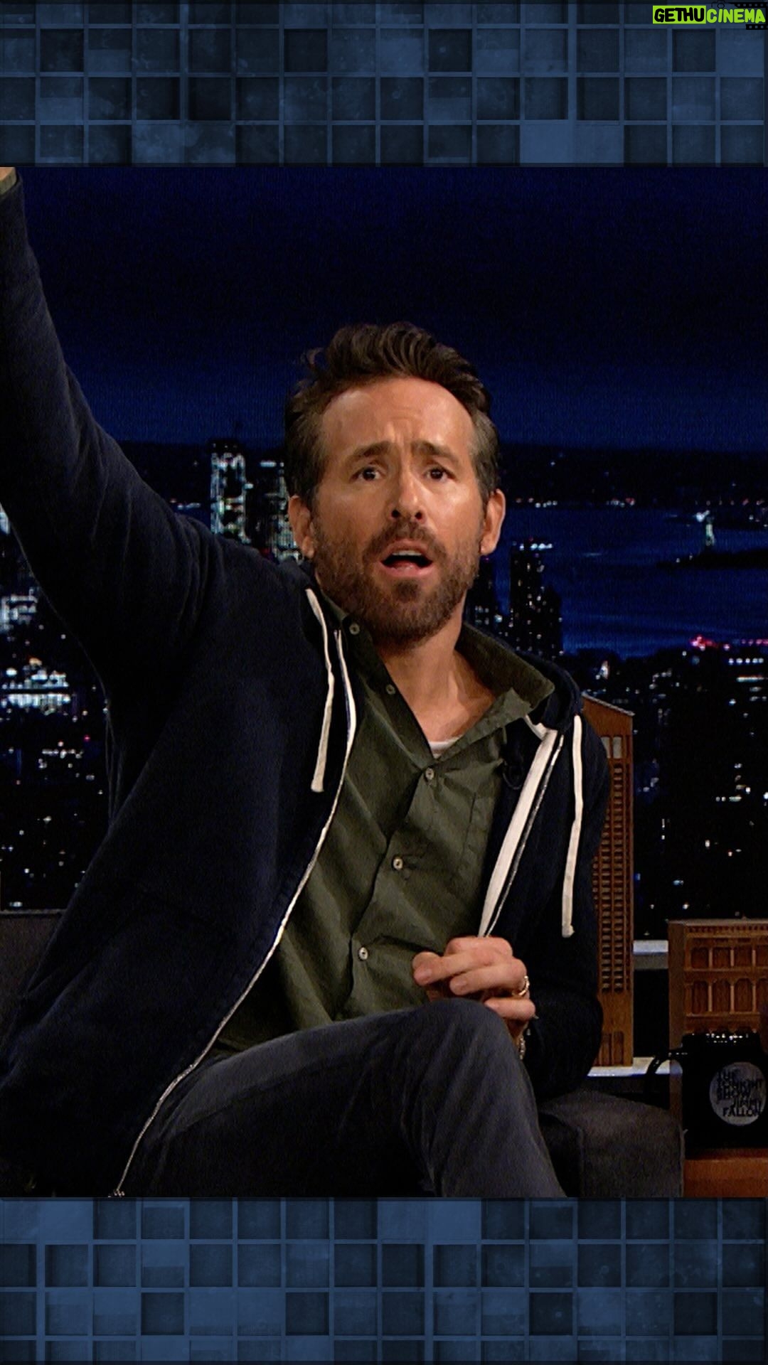 Ryan Reynolds Instagram - You have to stop, Americans who “want to move to Canada”. @vancityreynolds #FallonFlashback The Tonight Show Starring Jimmy Fallon