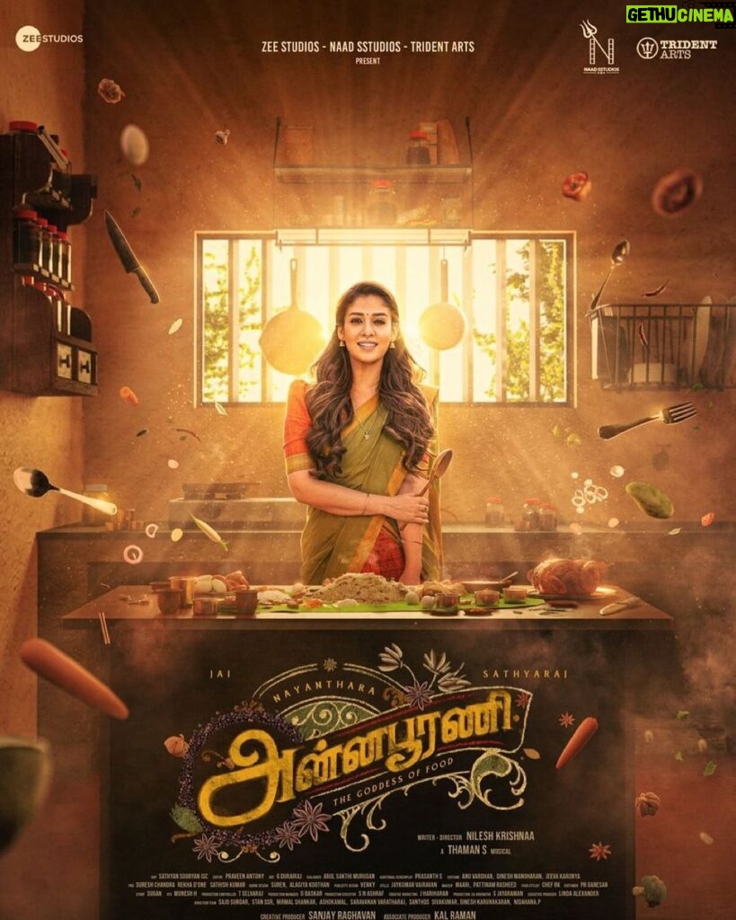 S. Thaman Instagram - A heartwarming film ✨from @nileshkrishnaa 🙌🏿 The way @nayanthara Poured in Life to the film was amazing ✨ @tridentartsoffl #ravi sir #Sanjay it’s Celebration time . Enjoy #annapoorani in Theatres FROM TODAY !! DONT MISS IT ✨✨✨✨♥️