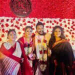 Saayoni Ghosh Instagram – It’s official bibaho diaries! happy weddingsss @i_sauravdas @darshanabanik ❤️